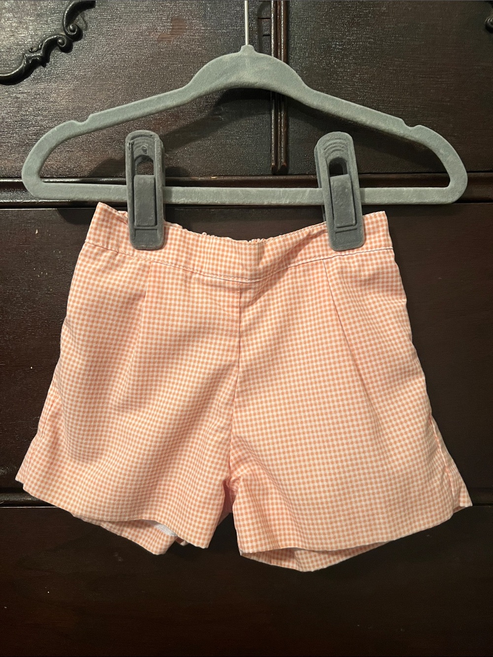 Orange Gingham Boy Shorts